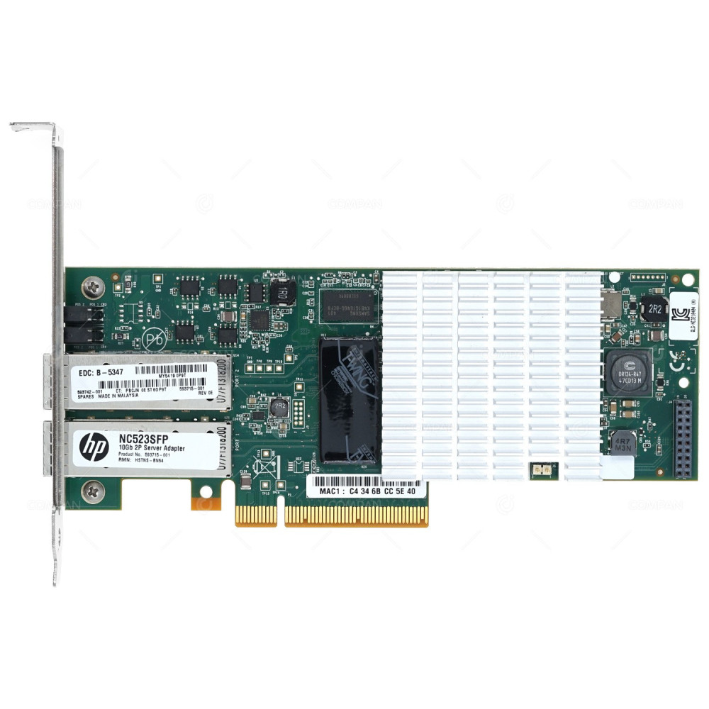 593742-001 HP NC523SFP 10GB DUAL PORT ETHERNET ADAPTER PCI-E