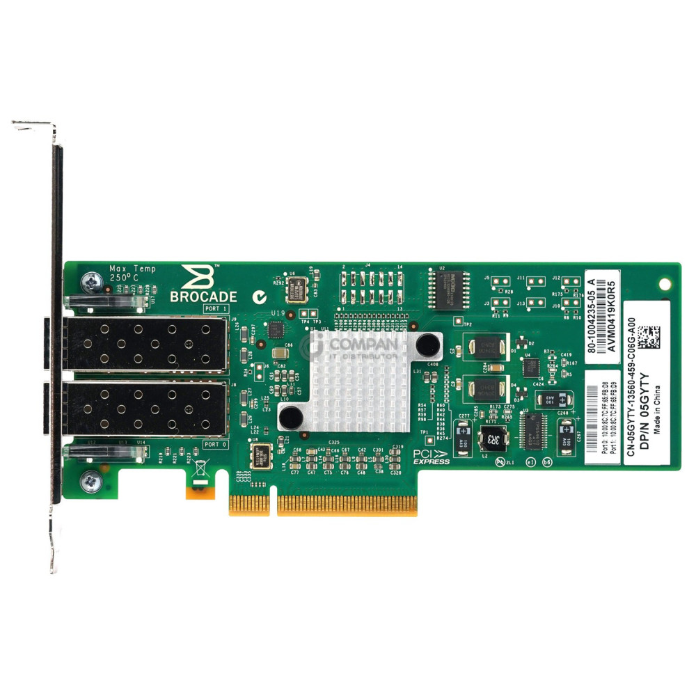 5GYTY DELL BROCADE 825 8GB DUAL PORT FC SERVER ADAPTER PCI-E
