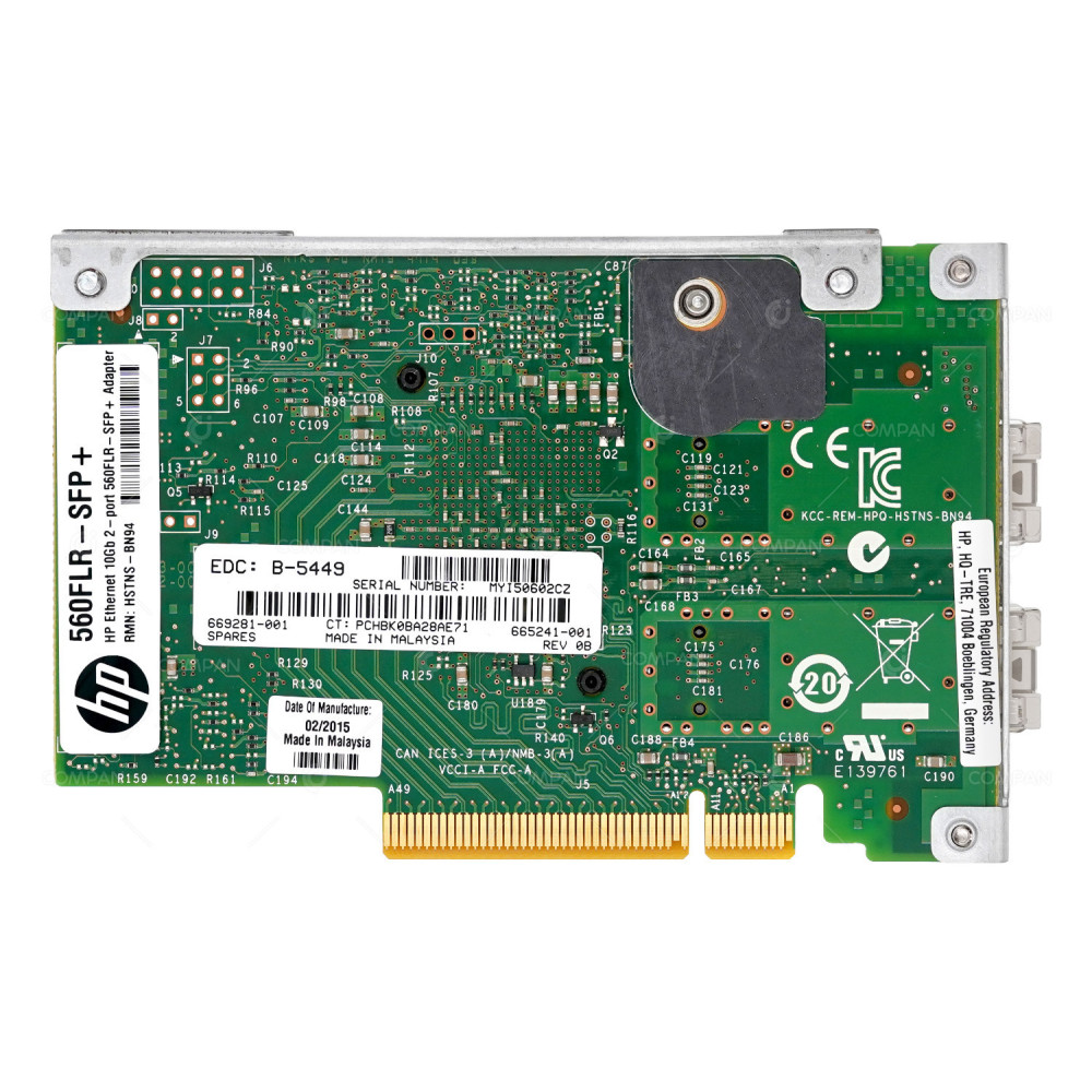 669281-001 HP 560FLR 2-PORT 10GB SFP+ ETHERNET ADAPTER