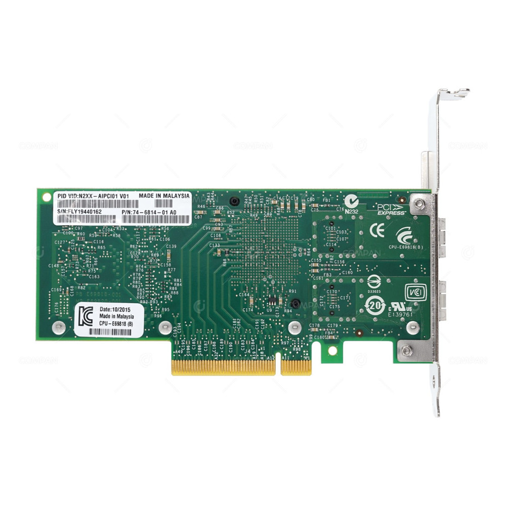 74-6814-01 CISCO X520 DUAL PORT 10GB SFP+ PCIE ETHERNET SERVER ADAPTER