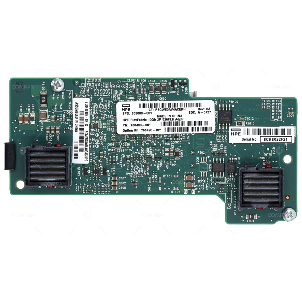 768080-001 HP FLEXFABRIC 10GB DUAL PORT 536FLB ADAPTER FOR PROLIANT BL460C G9