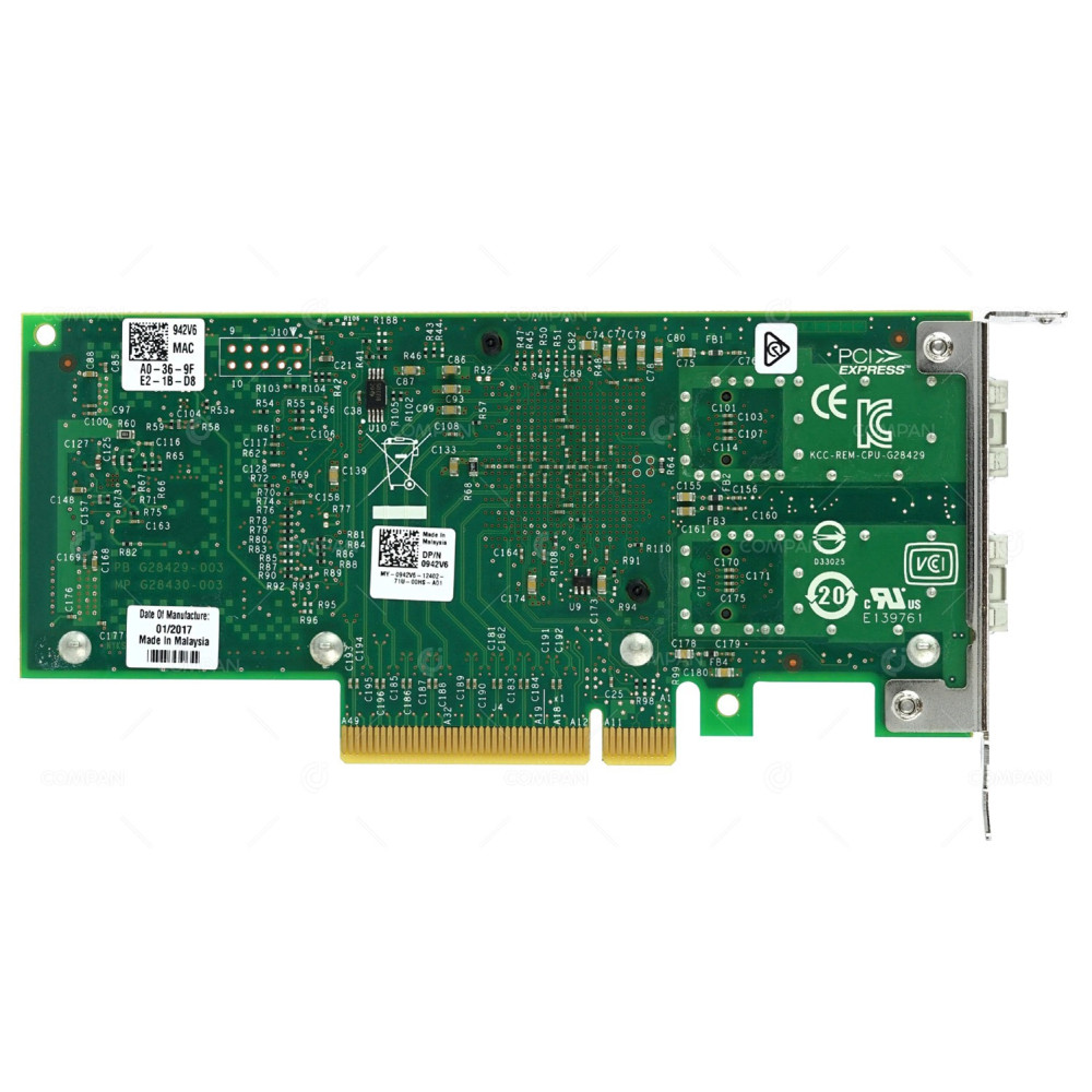 942V6 DELL 10GB 2P X520-DA2 CONVERGED NETWORK ADAPTER LOW PROFILE