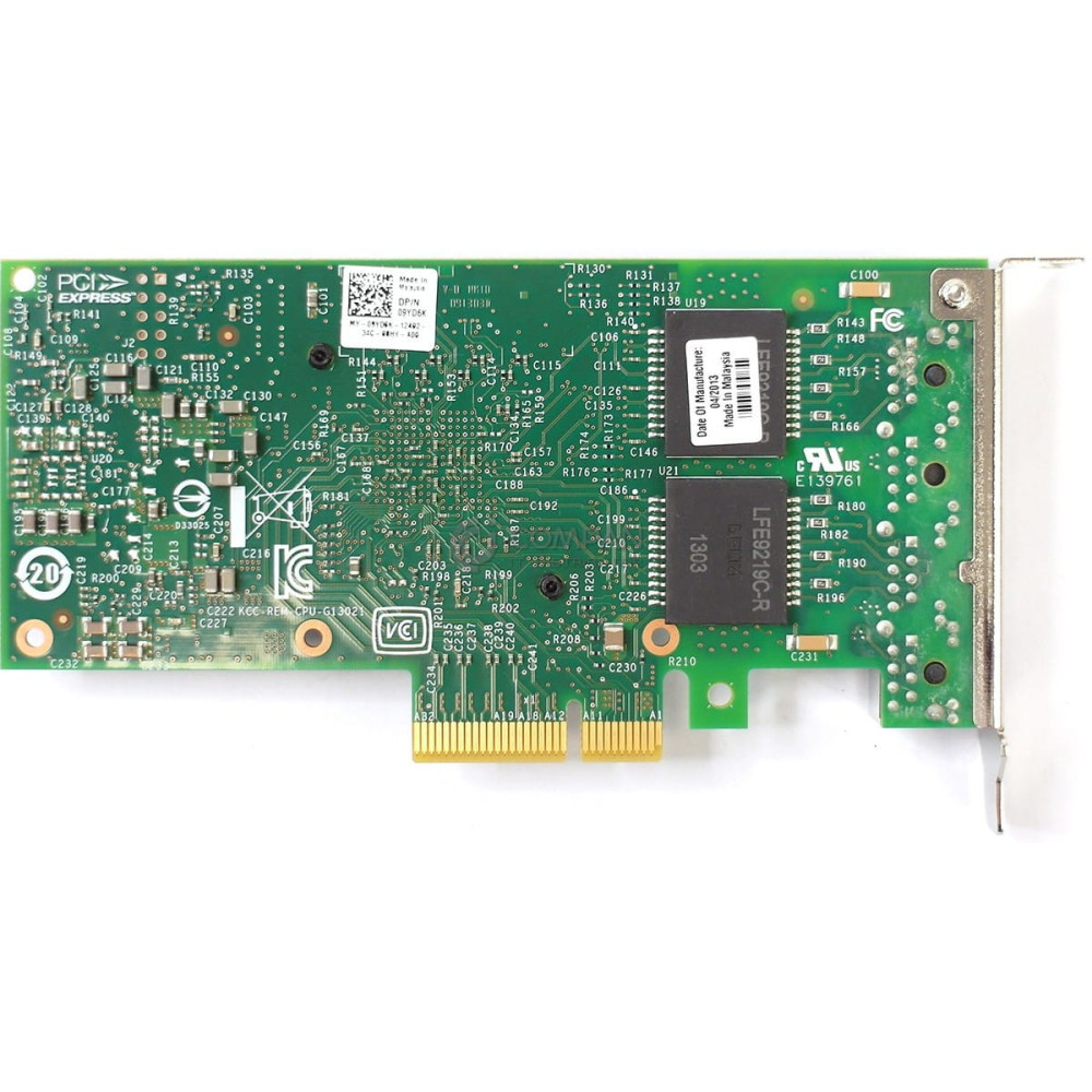 9YD6K DELL I350-T4 QUAD PORT QIGABIT ETHERNET SERVER ADAPTER LOW PROFILE