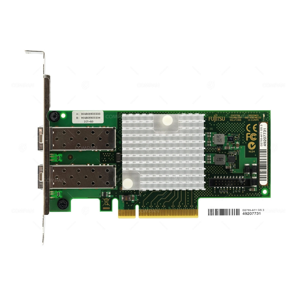 D2755-A11 FUJITSU DUAL PORT 10GB SFP ETHERNET ADAPTER