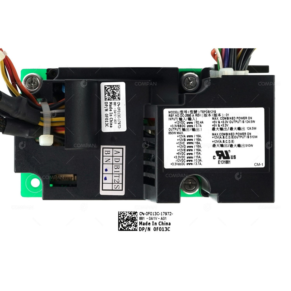 F013C DELL PRECISION R5400 POWER DISTRIBUTION BOARD BACKPLANE 0F013C, TEPDB1219