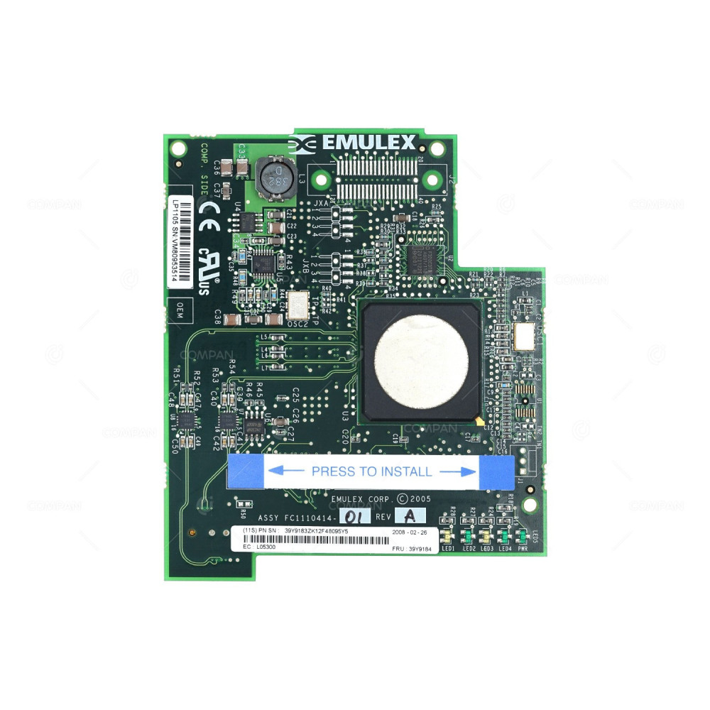 39Y9184 IBM EMULEX LP1105 4GB SFF FIBRE CHANNEL EXPANSION CARD