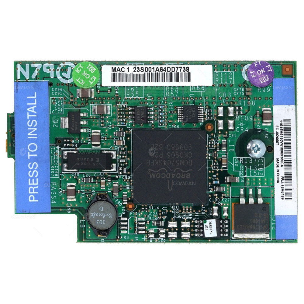 46M6189 IBM BROADCOM 5704 MODULE ETHERNET EXPANSION CARD FOR BLADECENTER