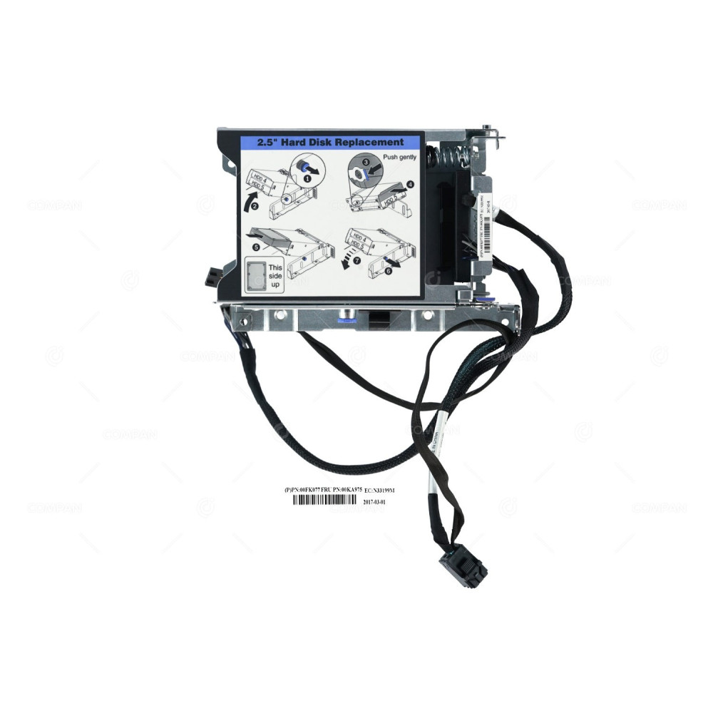 00KA975-KIT LENOVO BACKPLANE 2X 2.5 SFF HDD WITH SHORT CABLE  AND HDD CAGE FOR NEXTSCALE NX360 M5 00FK077-KIT, 00KG619-KIT