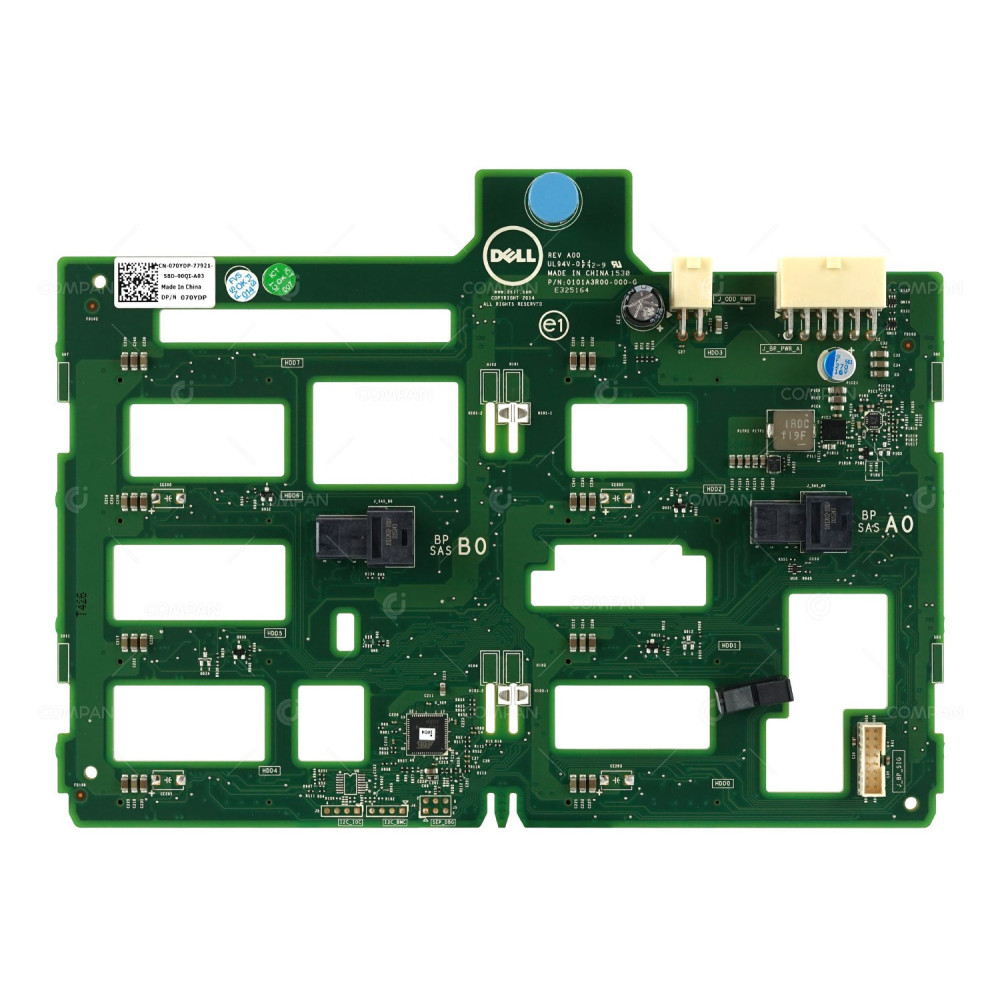 70YDP DELL BACKPLANE 8 BAY 3.5 SAS/SATA HDD FOR T330/T430/T630 070YDP