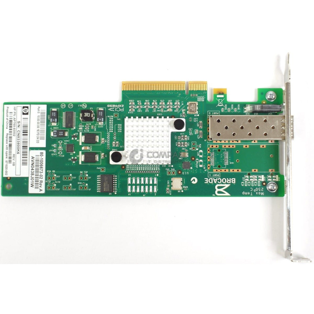 57152-002 HP 81B SINGLE PORT 8GB SFP+ FC HBA ADAPTER PCI-E