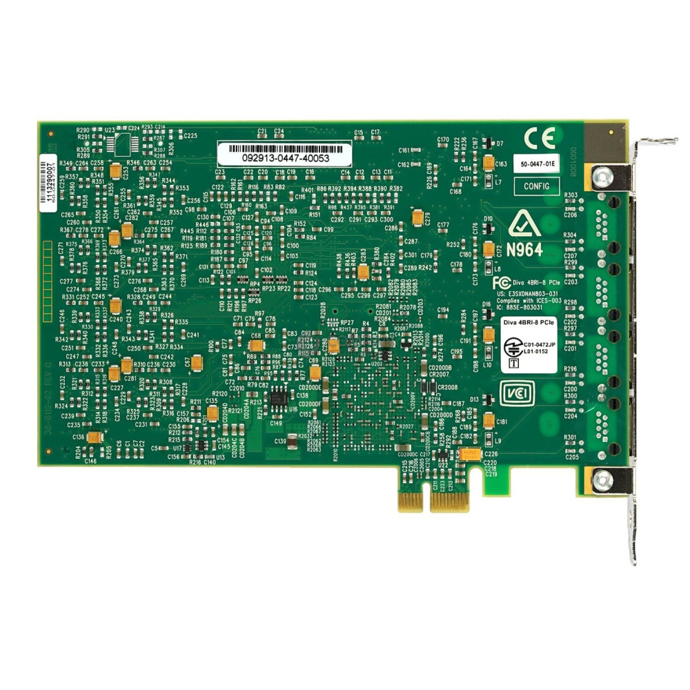 50-0447-01 DIAGOLIC DIVA QUAD PORT 4BRI-8 TERMINAL ADAPTER PCIE