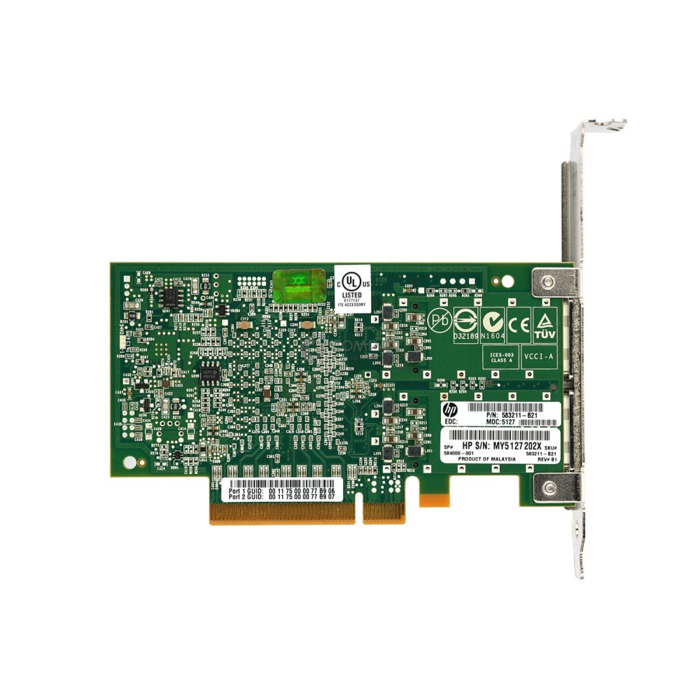 584000-001 HP QLE7342 40GB DUAL PORT 4X QDR PCI-E G2