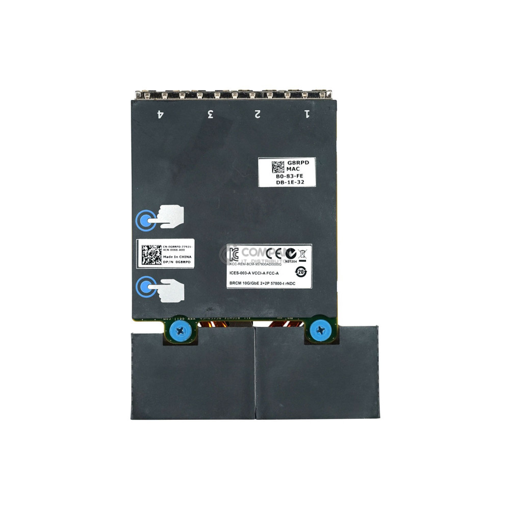 G8RPD DELL BROADCOM 57800-R QUAD PORT RJ-45 NETWORK DAUGHTER CARD