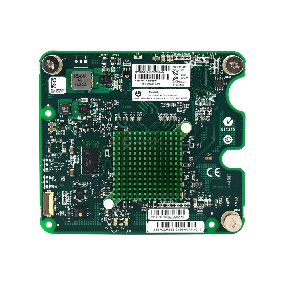 617727-001 HP NC553M 10GB DUAL PORT FC ADAPTER