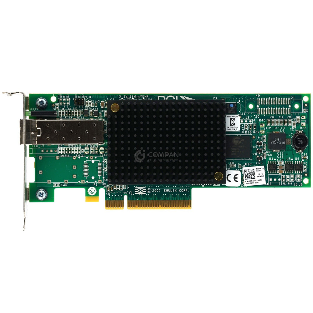 CN6YJ LP DELL EMULEX LPE12000  8GB SINGLE PORT FIBRE CHANNEL HBA PCI-E LOW PROFILE