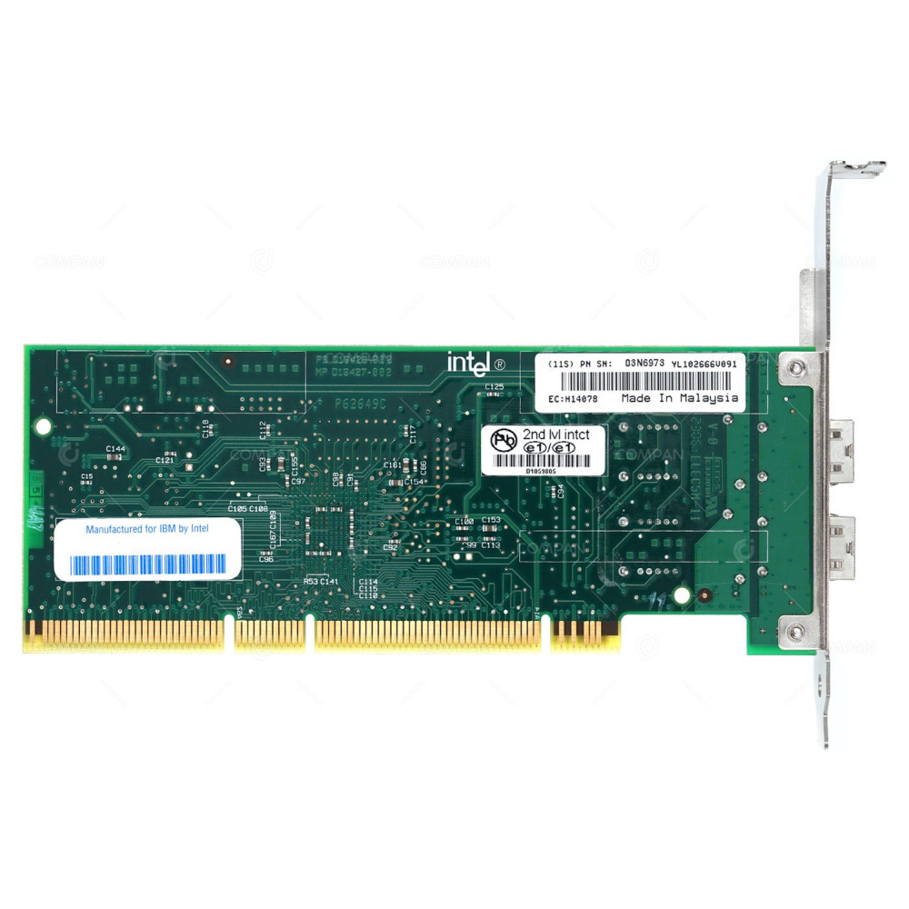 03N6973 IBM INTEL DUAL PORT GIGABIT SX ETHERNET ADAPTER PC-X