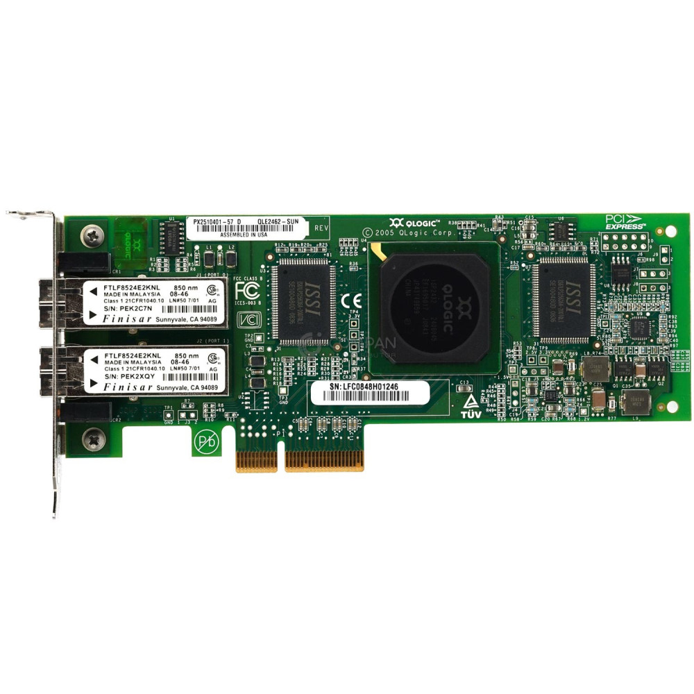 375-3356-02 LP SUN QLE2462 4GB DUAL PORT FIBRE CHANNEL ADAPTER LOW PROFILE