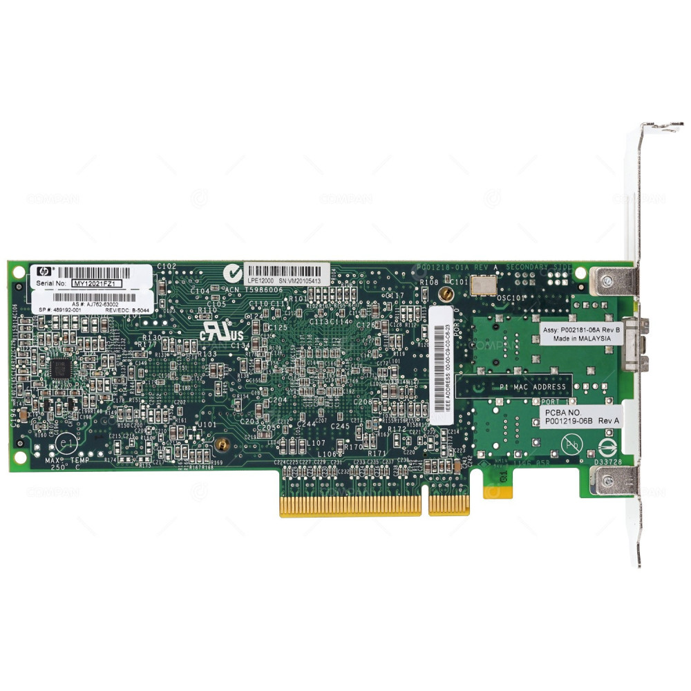 489192-001 HP 81E 8GB SINGLE PORT FC ADAPTER PCI-E FOR DL360P G8