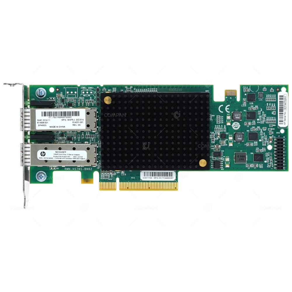 614506-001 LP HP NC552SFP  DUAL PORT 10GB SERVER ADAPTER LOW PROFILE