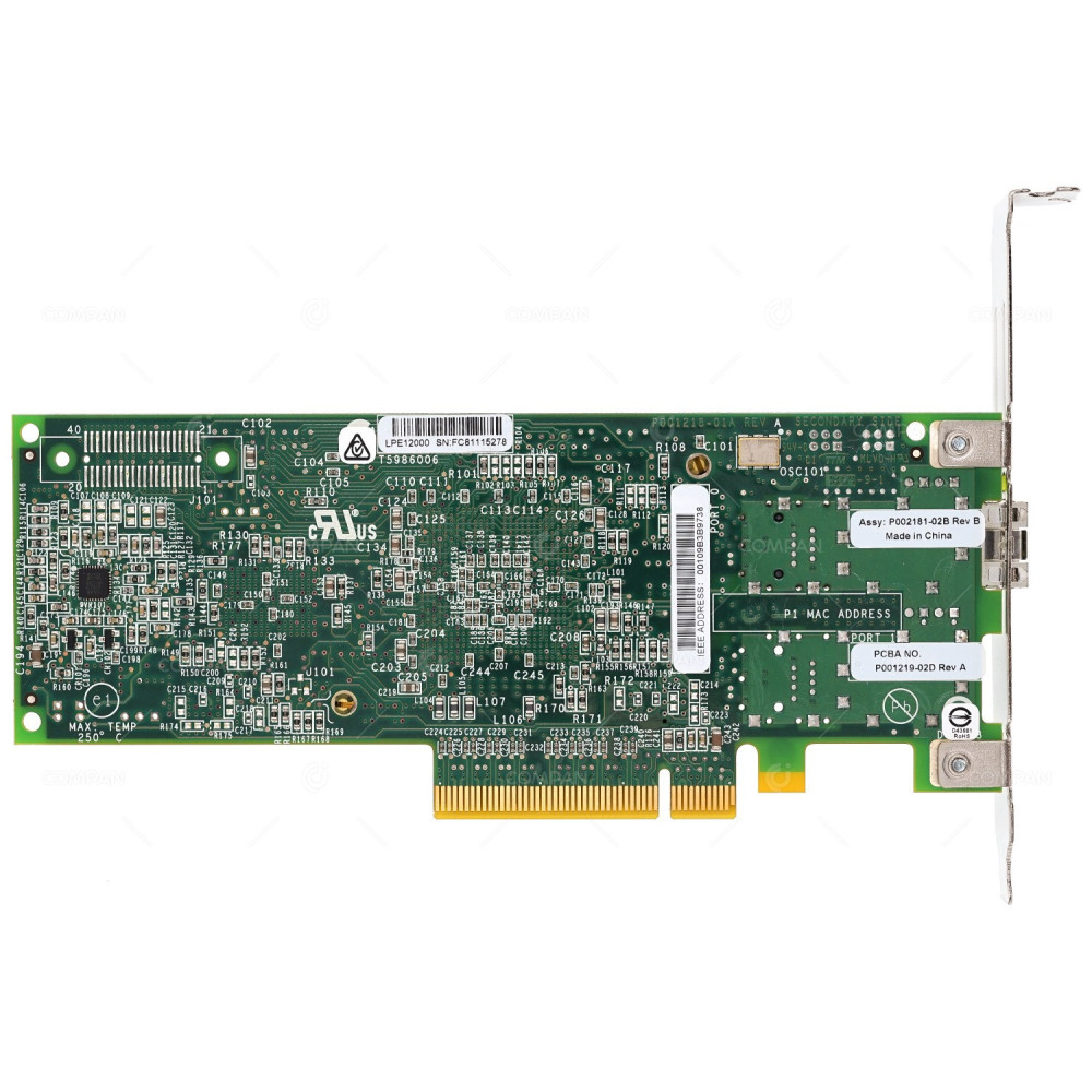 C855M DELL EMULEX LPE1200 8GB FC SINGLE PORT FC ADAPTER