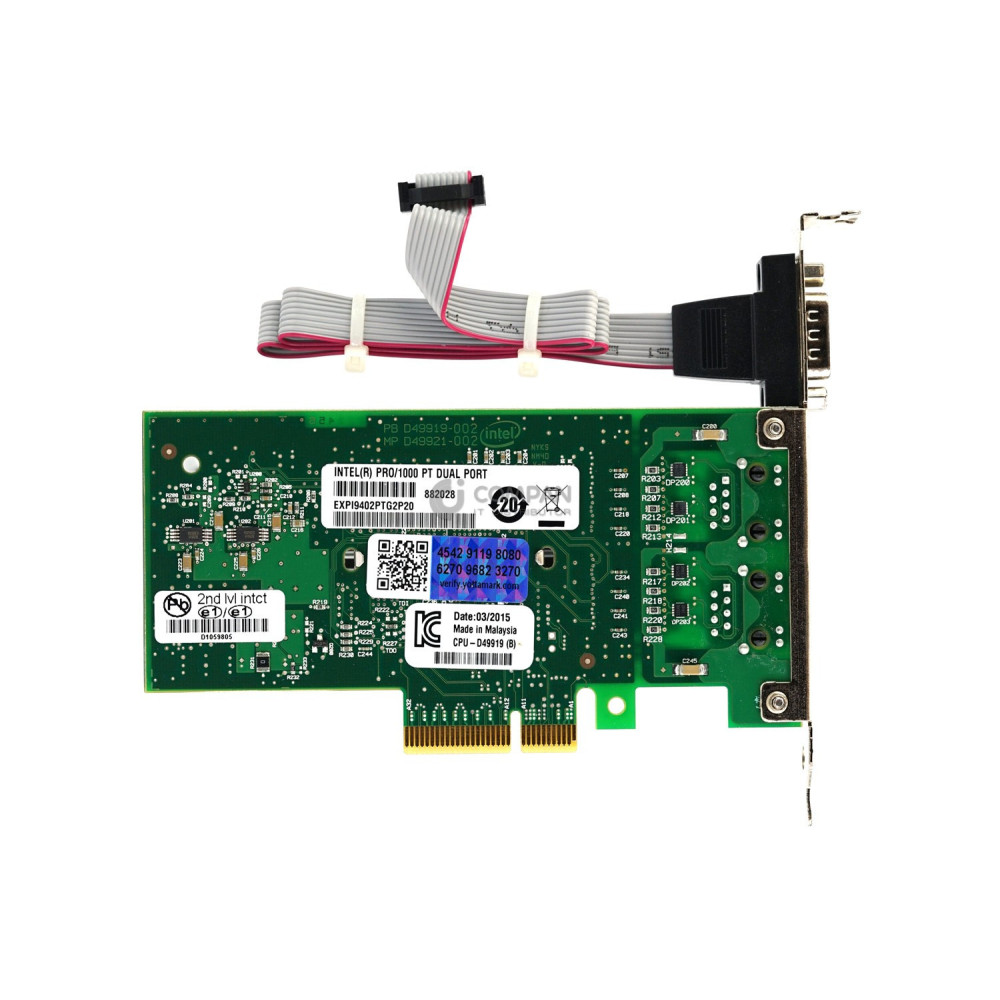 D49919-002 INTEL DUAL-PORT 1GB ETHERNET PCI-E ADAPTER D49921-02