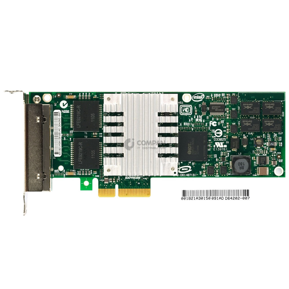 D64202-007 LP INTEL PRO/1000 QUAD PORT SERVER ADAPTER PCI-E LOW PROFILE