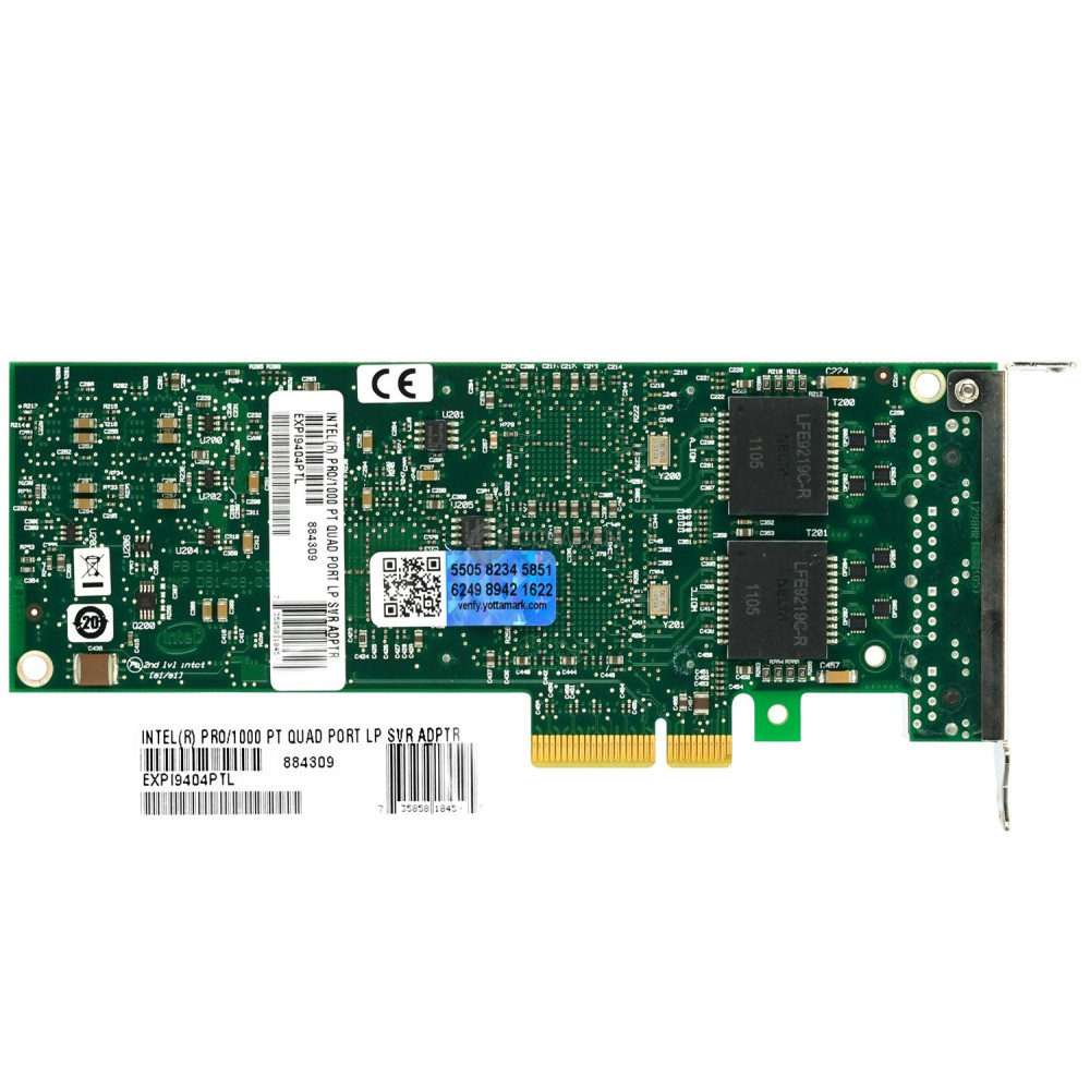 D64202-007 LP INTEL PRO/1000 QUAD PORT SERVER ADAPTER PCI-E LOW PROFILE