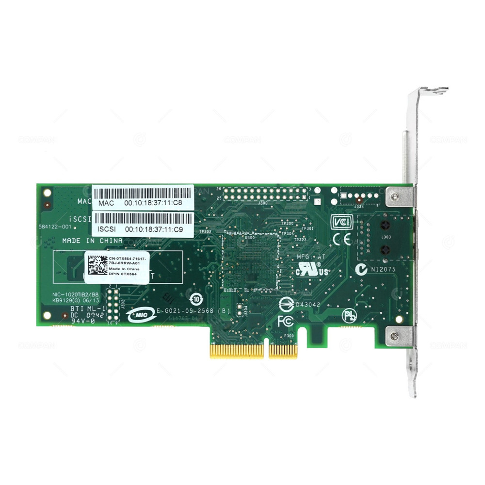 TX564 DELL NETXTREME II 1000 SINGLE PORT GIGABIT PCI-E ADAPTER