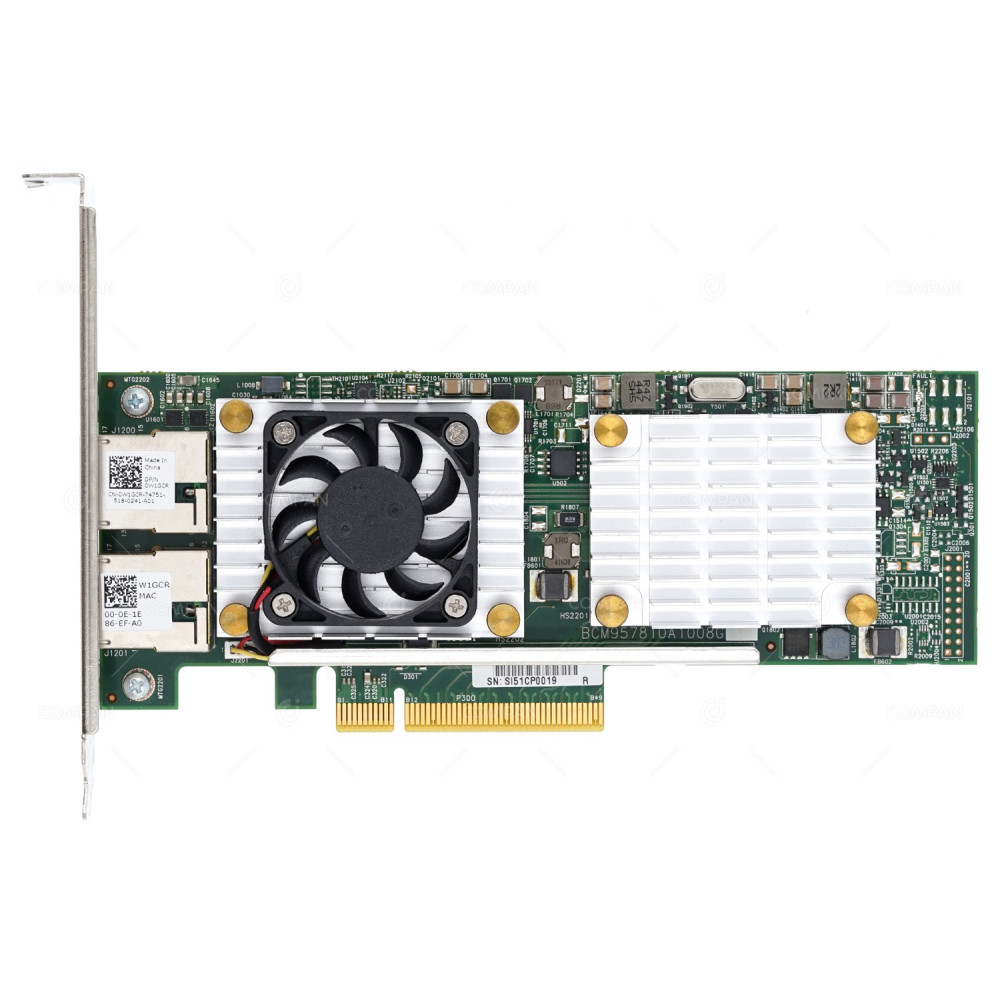 W1GCR DELL BROADCOM 57810S DUAL PORT 10GB RJ45 ADAPTER