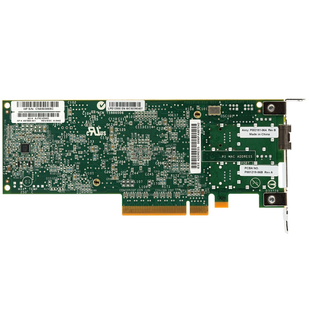 697889-001 LP HP 8GB 81E SINGLE PORT PCI-E FIBRE CHANNEL HOST BUS ADAPTER LOW PROFILE