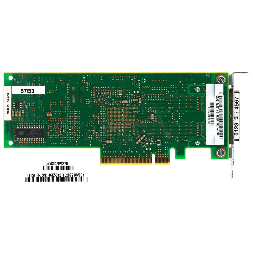 57B3 LP IBM SAS 3GB 2-PORT PCIE X8 DISK/TAPE ADAPTER FOR PSERIES POWER8 POWER7 LOW PROFILE