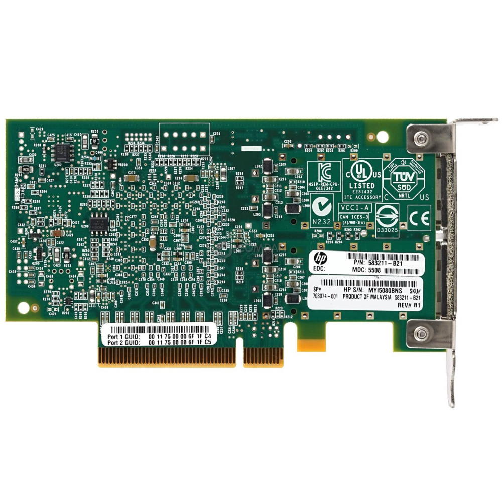 708074-001 LP HP QLE7342 DUAL PORT 40GB 4X QDR PCI-E G2 ADAPTER LOW PROFILE
