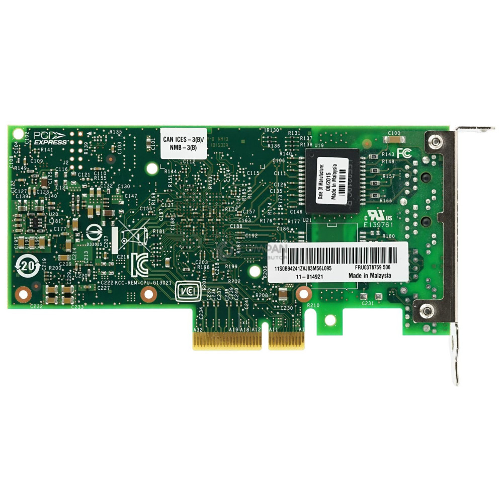 03T8759 LP LENOVO INTEL DUAL PORT I350-T2 PCIE ETHERNET SERVER ADAPTER