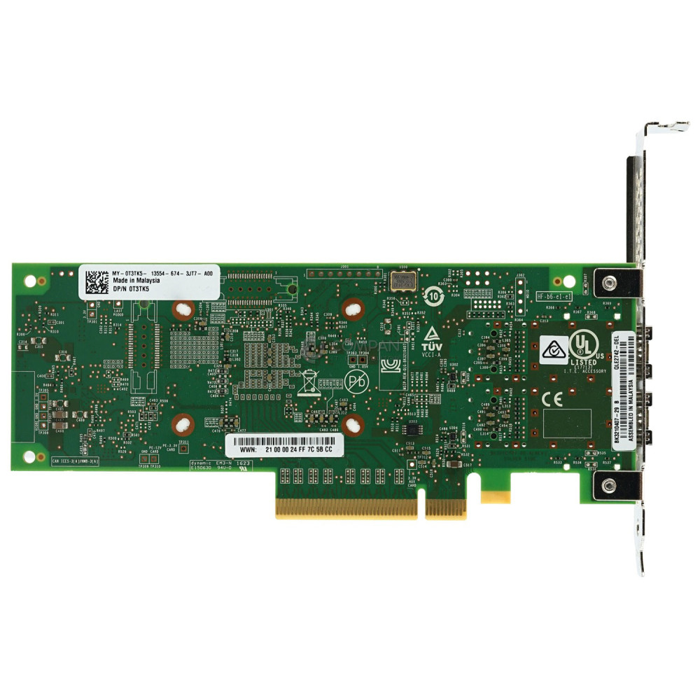 T3TK5 DELL QLE2742L-DEL 32GB DUAL PORT SFP+ PCIE FIBRE CHANNEL ADAPTER 0T3TK5, BK3210407-29, QLE2742-DEL