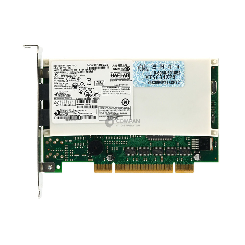 10N8499 IBM MULTITECH V.92 INTERNAL PCI MODEM ADAPTER MT5634ZPX-PCI