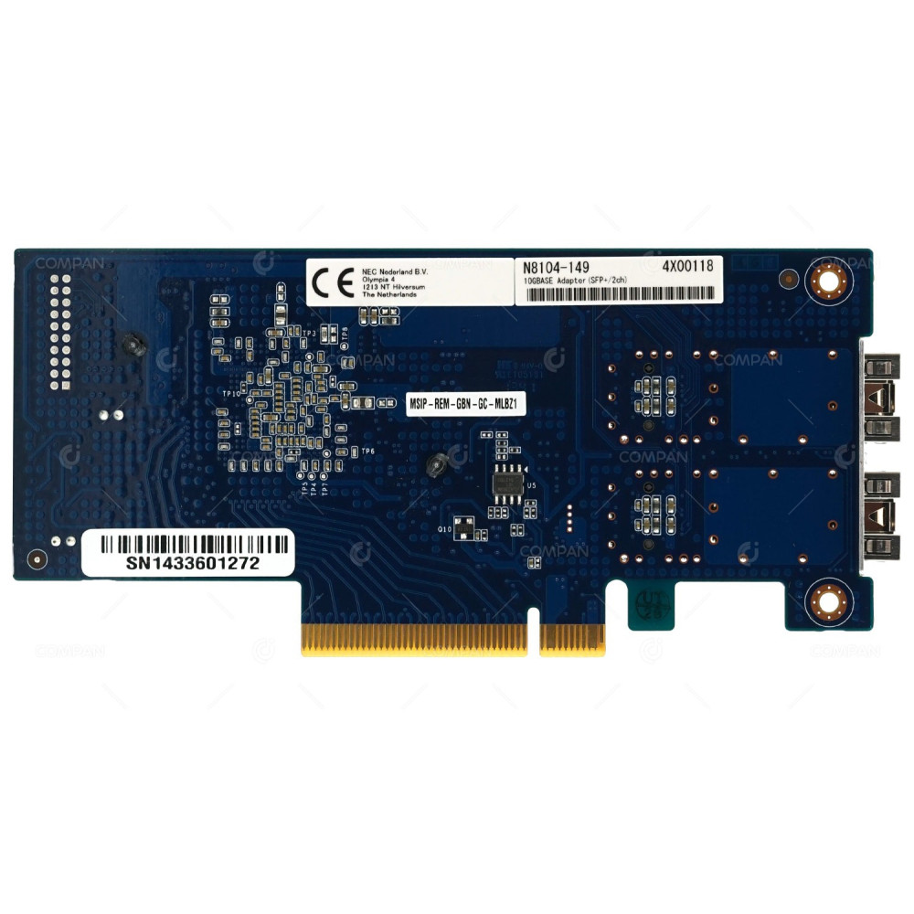 N8104-149 NEC GIGABYTE DUAL PORT  10GBASE SFP+ ADAPTER GC-MLBZ1, MSIP-REM-GBN-GC-MLBZ1
