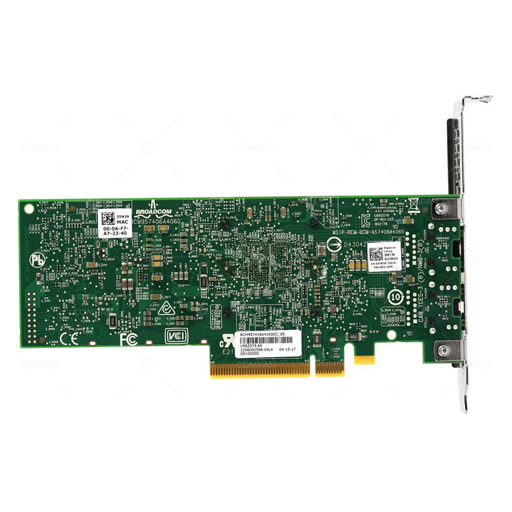 3TM39 DELL BROADCOM 57416 DUAL PORT 10GB BASE-T SERVER ADAPTER 03TM39
