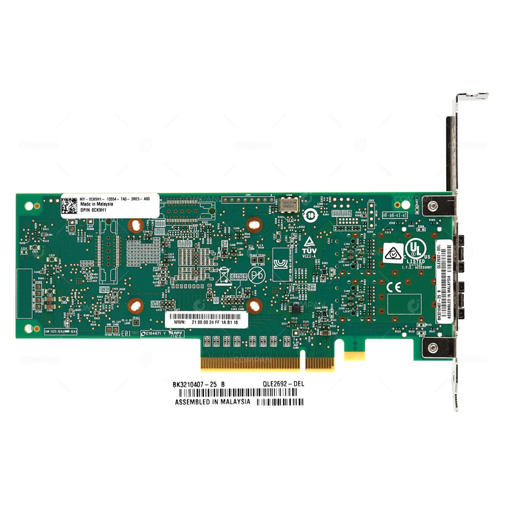 CK9H1 DEL QLE2692-DEL DUAL PORT 16GB PCIE 3.0 X8 FIBRE CHANNEL HOST BUS ADAPTER 0CK9H1