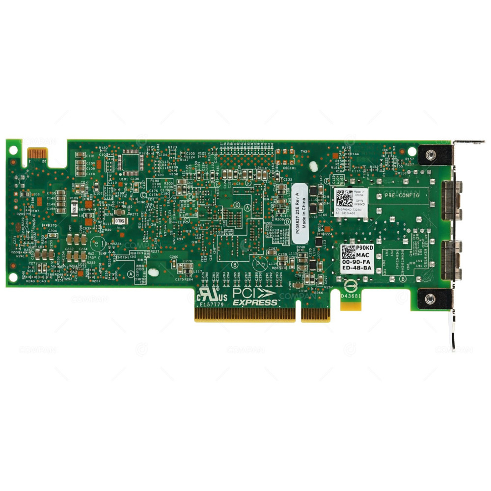 P90KD LP DELL DUAL PORT 10GB SFP+ PCIE NETWORK ADAPTER LOW PROFILE 0P90KD LP, P008827-23E
