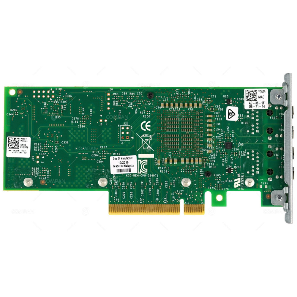 YC5T9 DELL INTEL CONVERGED X540-T2 DUAL PORT 10GB ETHERNET ISCSI ADAPTER FOR SCV2020 0Y5CT9
