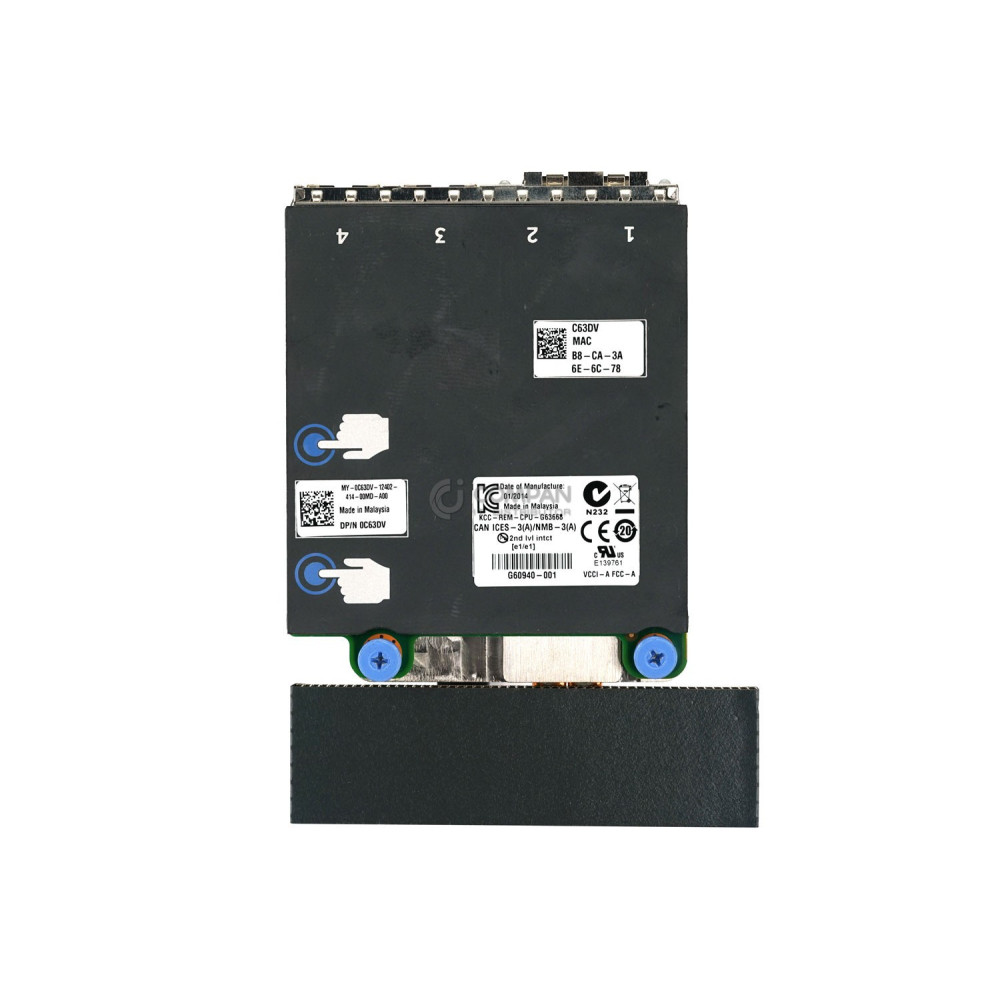 C63DV DELL INTEL X520 DP10G I350 QUAD PORT DAUGHTER CARD R730 0C63DV