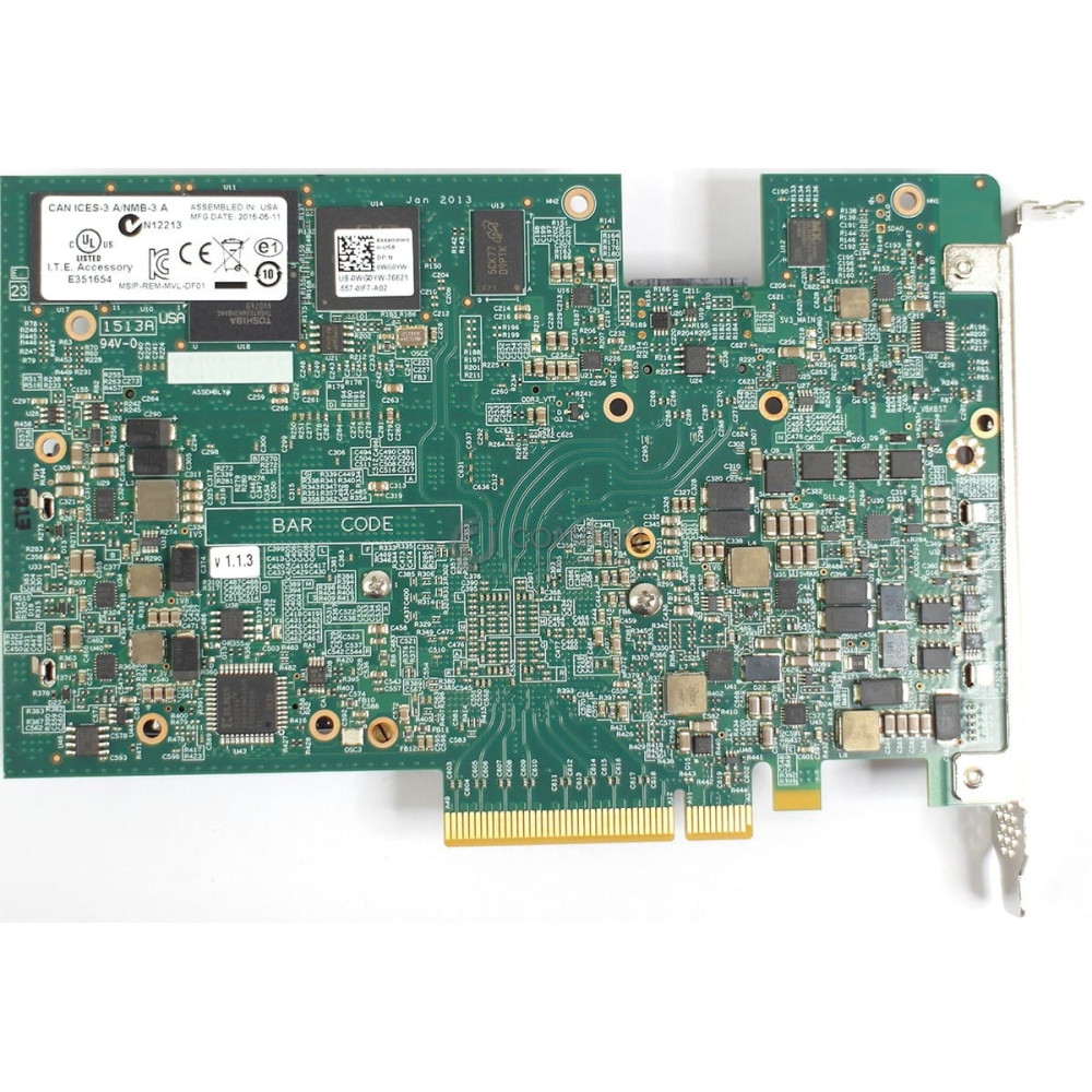 WG0YW DELL CONTROLLER PCI-E X8 MODULE WITH 8GB CACHE AND DUAL BATTERIES