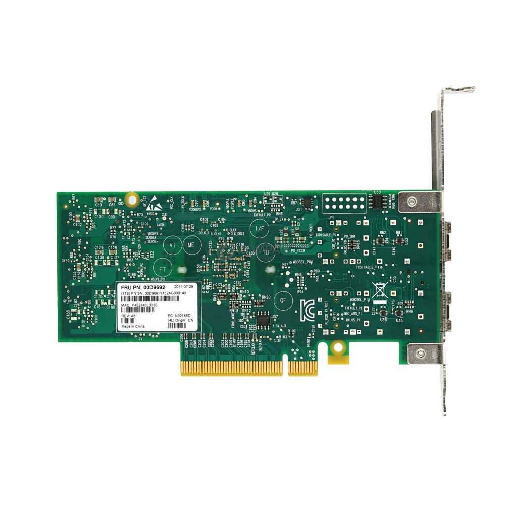 00D9692 IBM MELLANOX CONNECTX-3 10GBE DUAL PORT SFP+ PCIE NETWORK ADAPTER 00D9691, CX312A