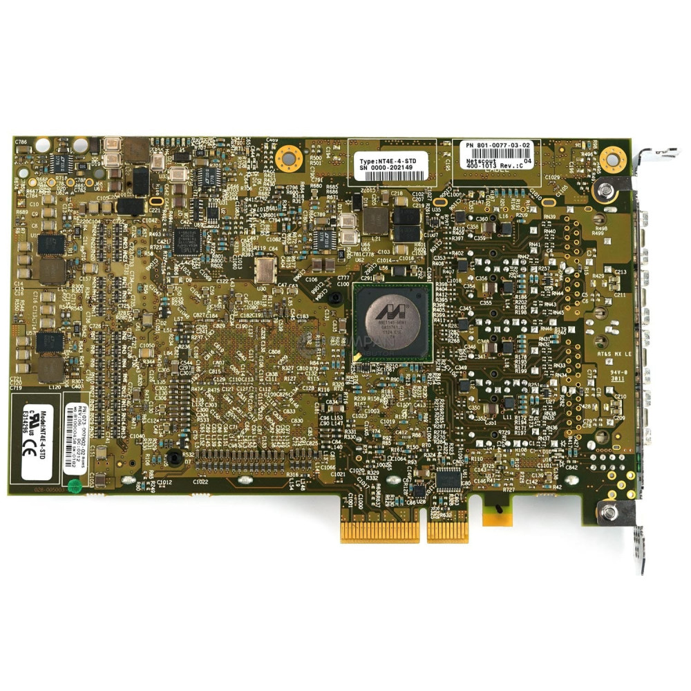 073-007902-02 NAPATECH NT4E-4-STD QUAD PORT PCI-E NETWORK ADAPTER 801-0077-03-02