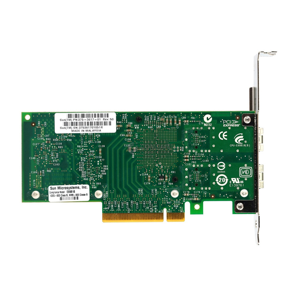 375-3617-01 SUN INTEL 10GB DUAL PORT ETHERNET ADAPTER E70856-007, E69818, X520-DA2