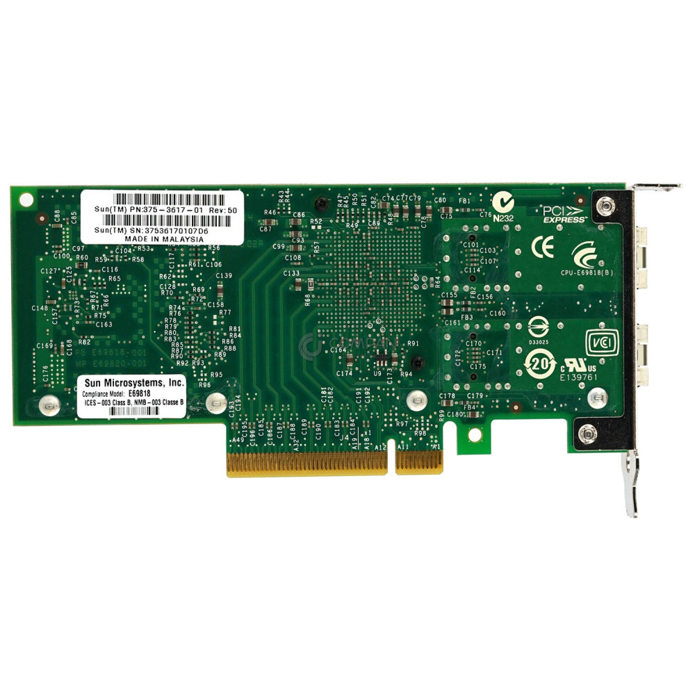 375-3617-01 LP SUN INTEL 10GB DUAL PORT ETHERNET ADAPTER LOW PROFILE E70856-007, E69818, X520-DA2