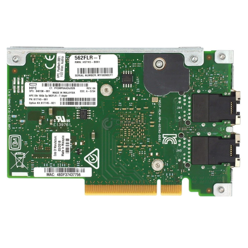 840138-001 HP ETHERNET 562FLR 2-PORT 10GB ADAPTER 817743-001,817745-B21