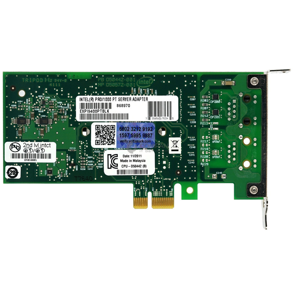 D50861-007 INTEL PRO/1000 SINGLE PORT SERVER ADAPTER PCI-E -