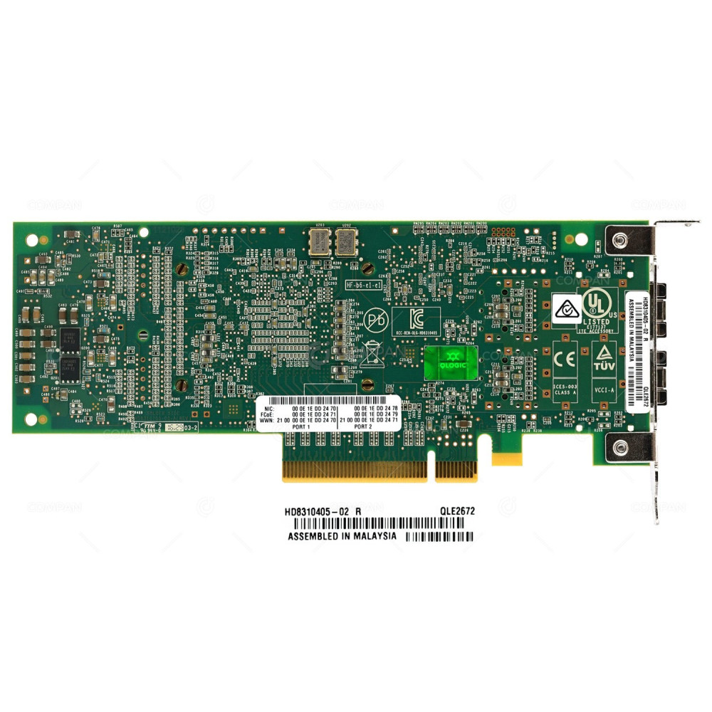 HD8310405-02-LP QLOGIC QLE2672 16GB DUAL PORT FIBRE CHANNEL ADAPTER QLE2672-LP