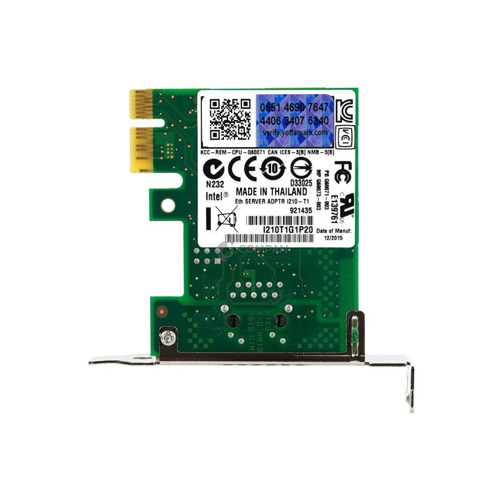 I210-T1 LP INTEL SINGLE PORT 1GB RJ-45 ETHERNET ADAPTER PCIE LOW PROFILE